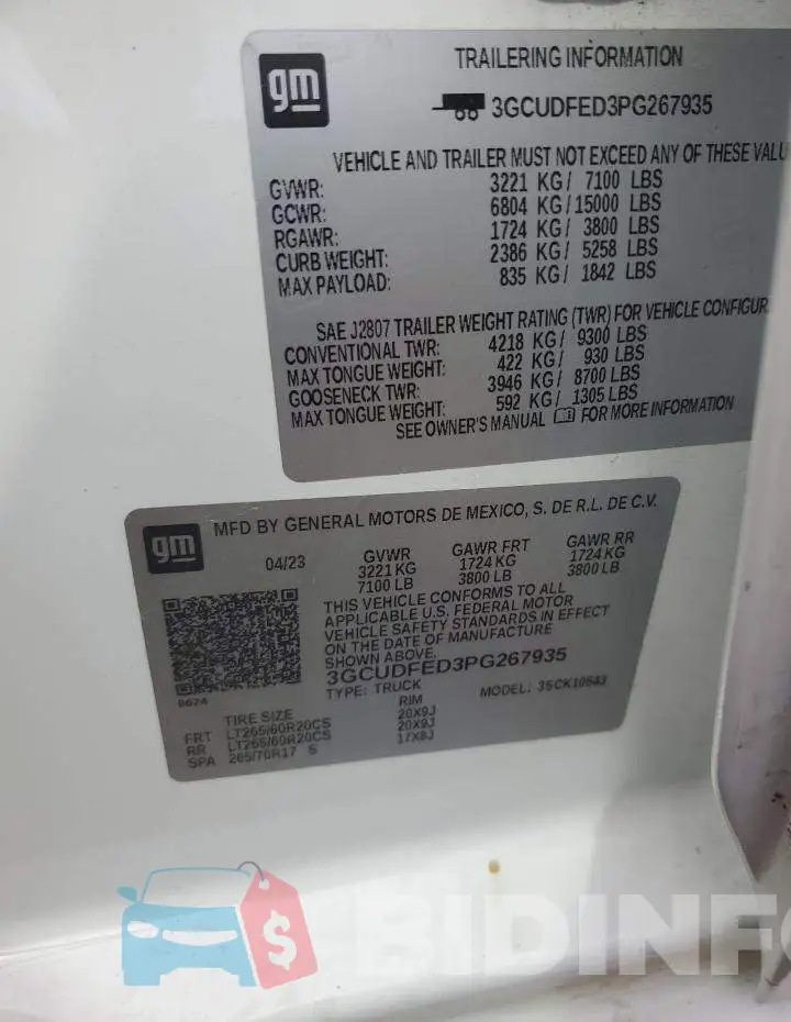 3GCUDFED3PG267935 Photo# 12