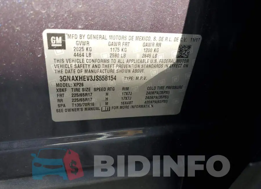 3GNAXHEV3JS558154 Photo# 13