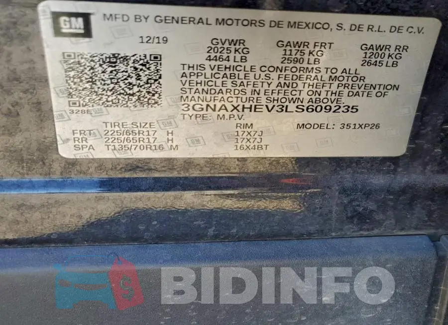 3GNAXHEV3LS609235 Photo# 12