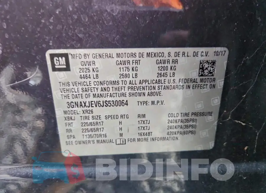 3GNAXJEV6JS530064 Photo# 13