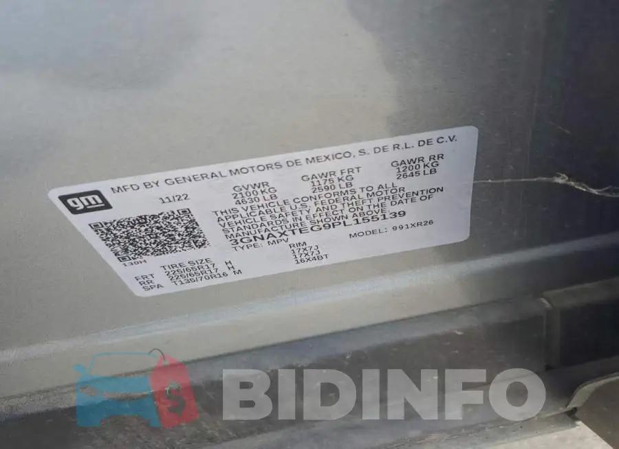 3GNAXTEG9PL155139 Photo# 13