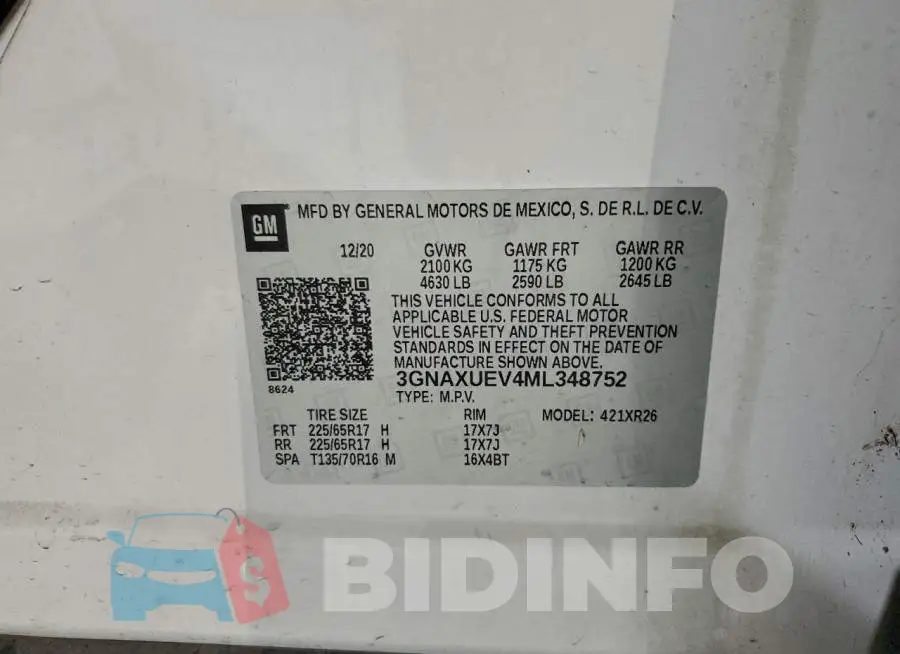 3GNAXUEV4ML348752 Photo# 13