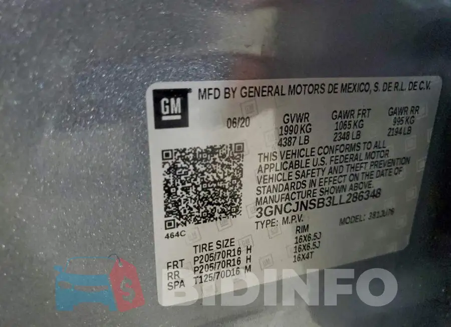 3GNCJNSB3LL286348 Photo# 14