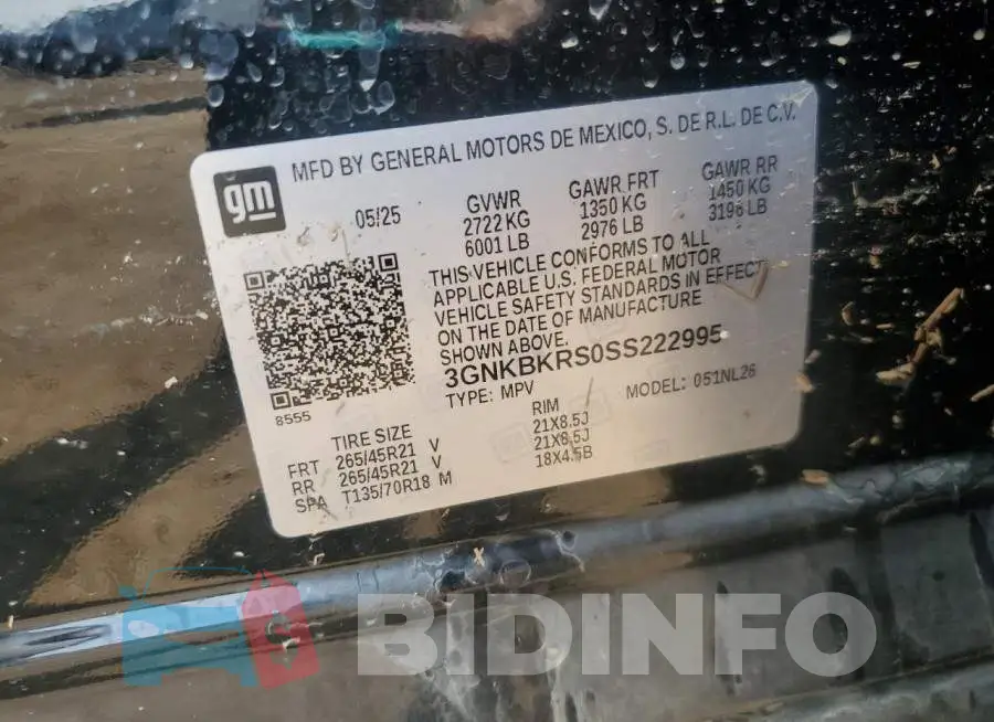 3GNKBKRS0SS222995 Photo# 12