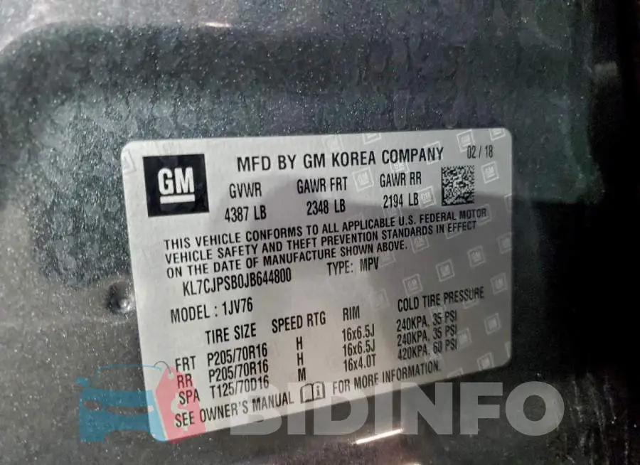 KL7CJPSB0JB644800 Photo# 12