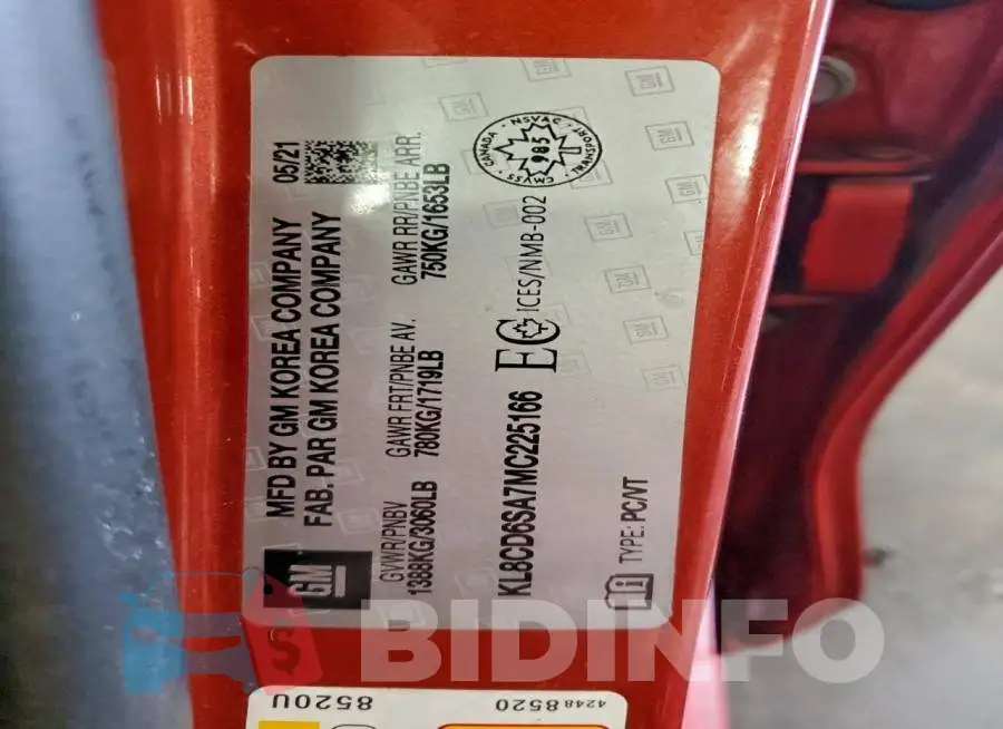 KL8CD6SA7MC225166 Photo# 12