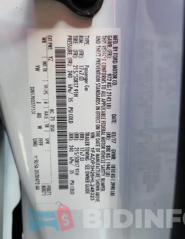 1FADP3H26HL248323 Photo# 12