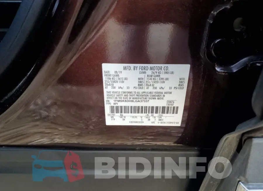 1FMSK8DH8LGA37337 Photo# 14