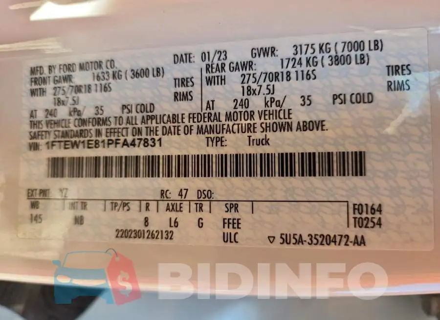 1FTEW1E81PFA47831 Photo# 12