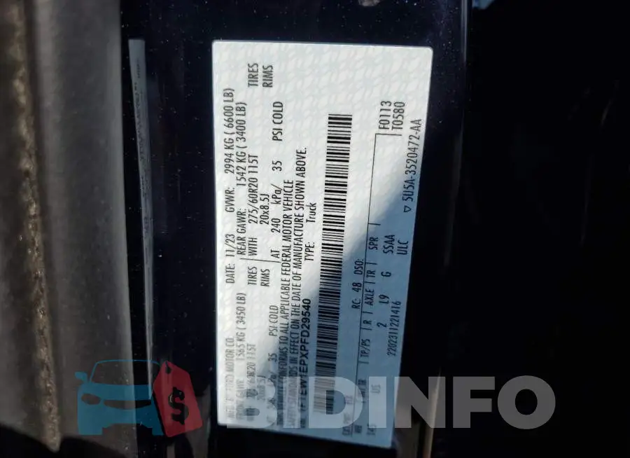 1FTEW1EPXPFD29540 Photo# 12