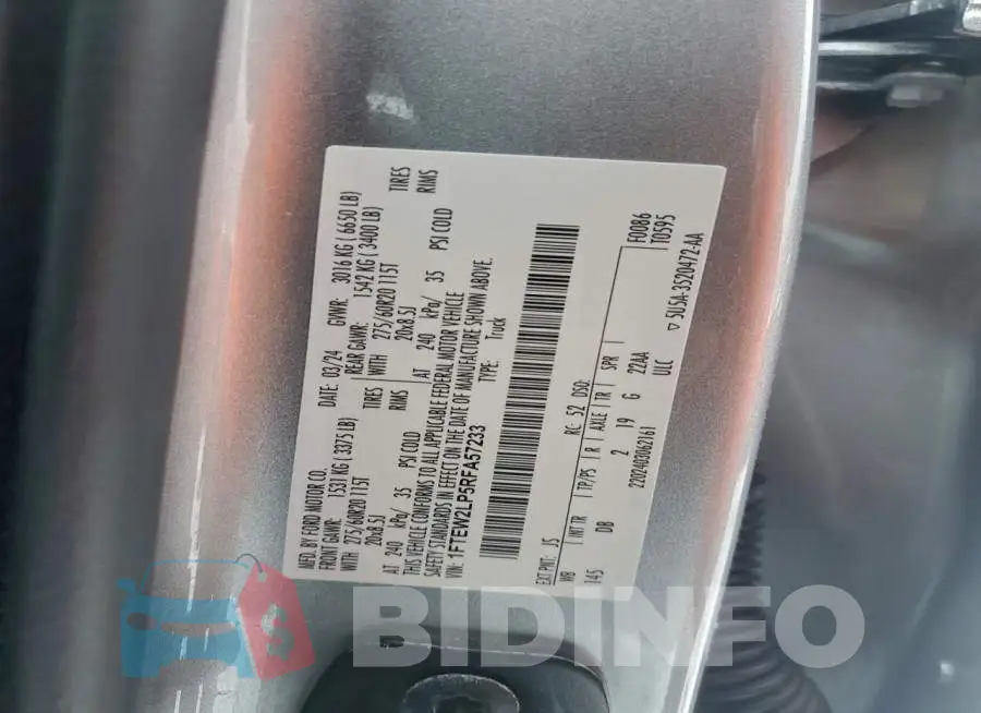 1FTEW2LP5RFA57233 Photo# 12