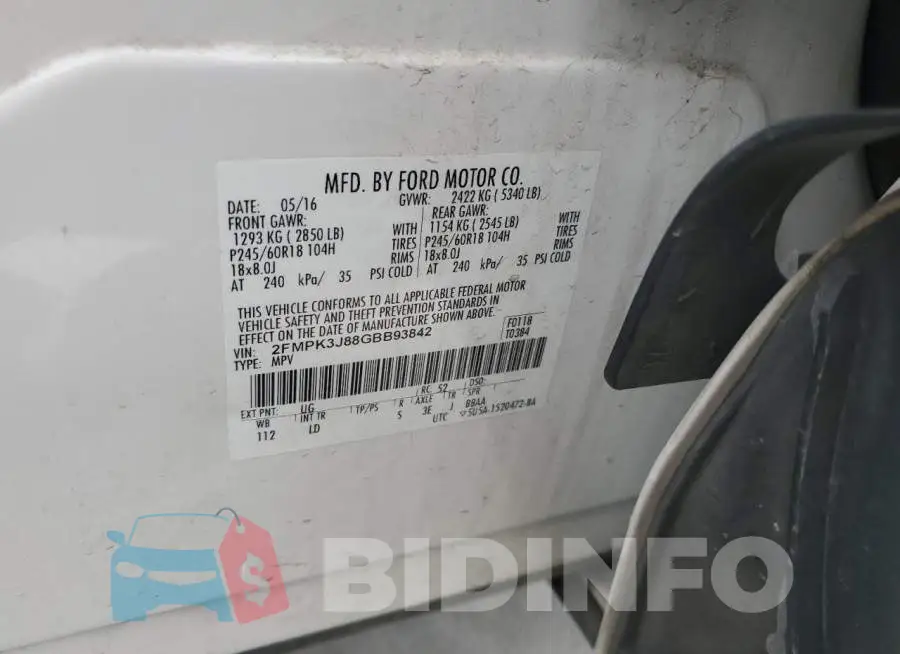 2FMPK3J88GBB93842 Photo# 13