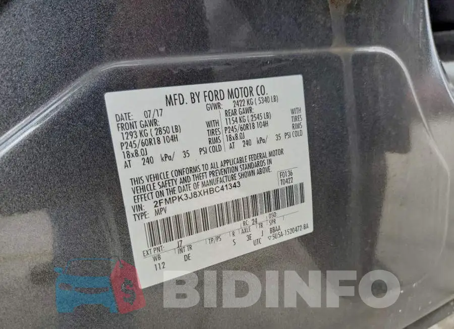 2FMPK3J8XHBC41343 Photo# 14