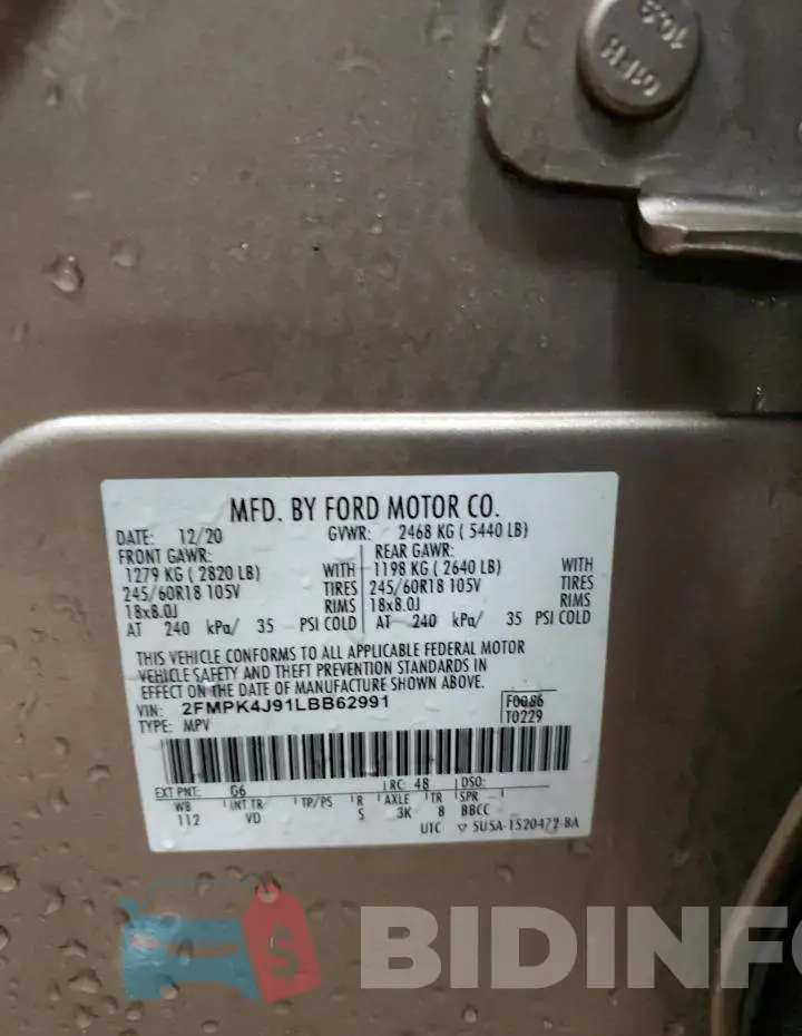 2FMPK4J91LBB62991 Photo# 13