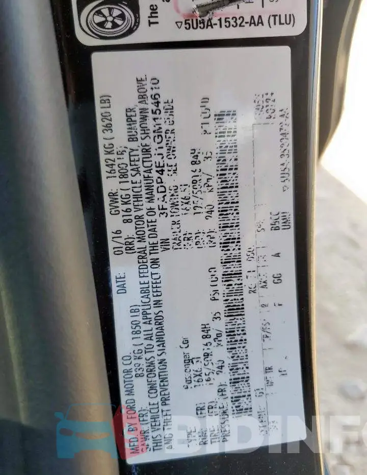 3FADP4EJ1GM154610 Photo# 12