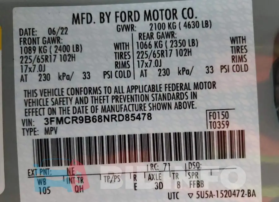 3FMCR9B68NRD85478 Photo# 12