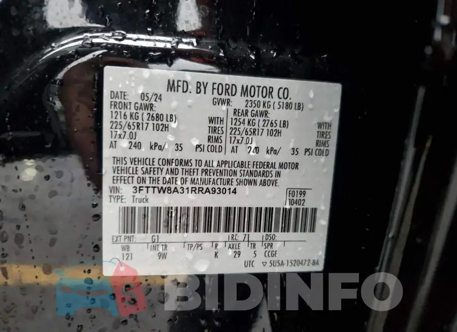3FTTW8A31RRA93014 Photo# 13
