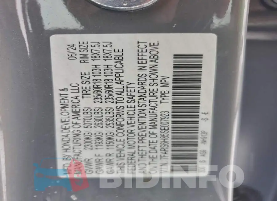 7FARS6H85SE007923 Photo# 13