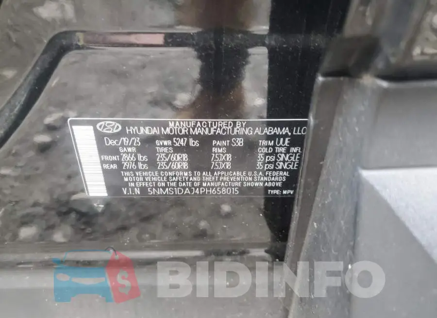 5NMS1DAJ4PH658015 Photo# 13