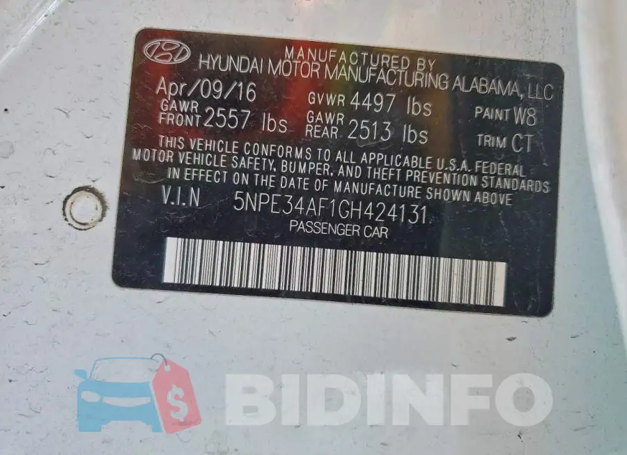 5NPE34AF1GH424131 Photo# 12