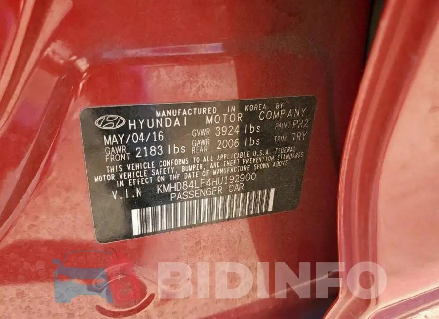 KMHD84LF4HU192900 Photo# 13