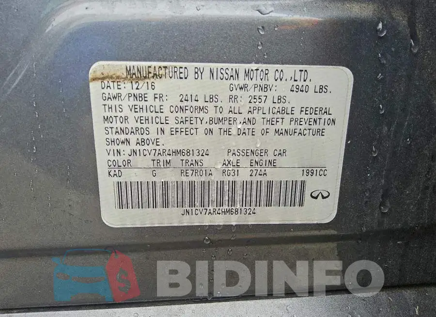 JN1CV7AR4HM681324 Photo# 12