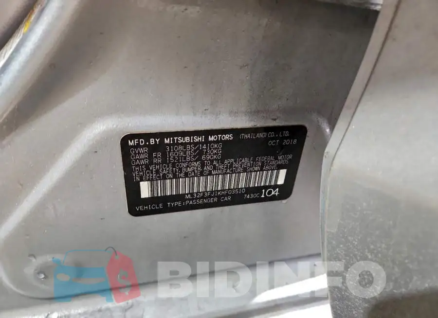 ML32F3FJ1KHF03510 Photo# 13