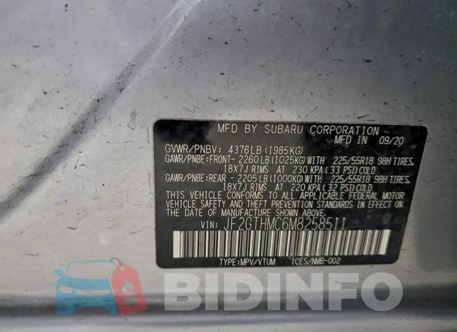 JF2GTHMC6M8258511 Photo# 14