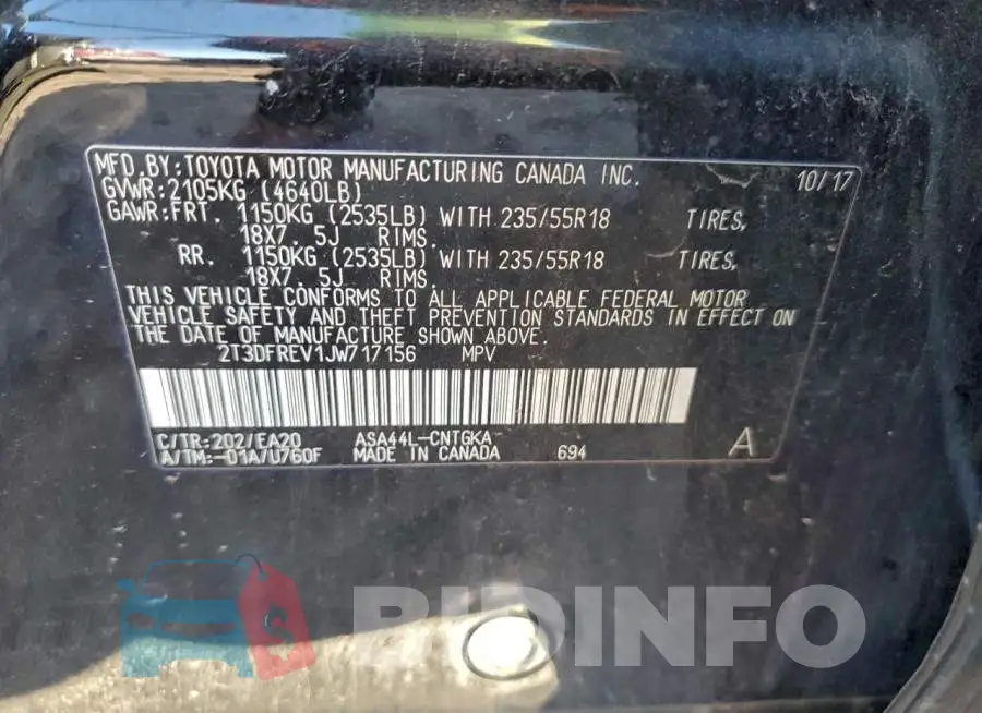 2T3DFREV1JW717156 Photo# 13