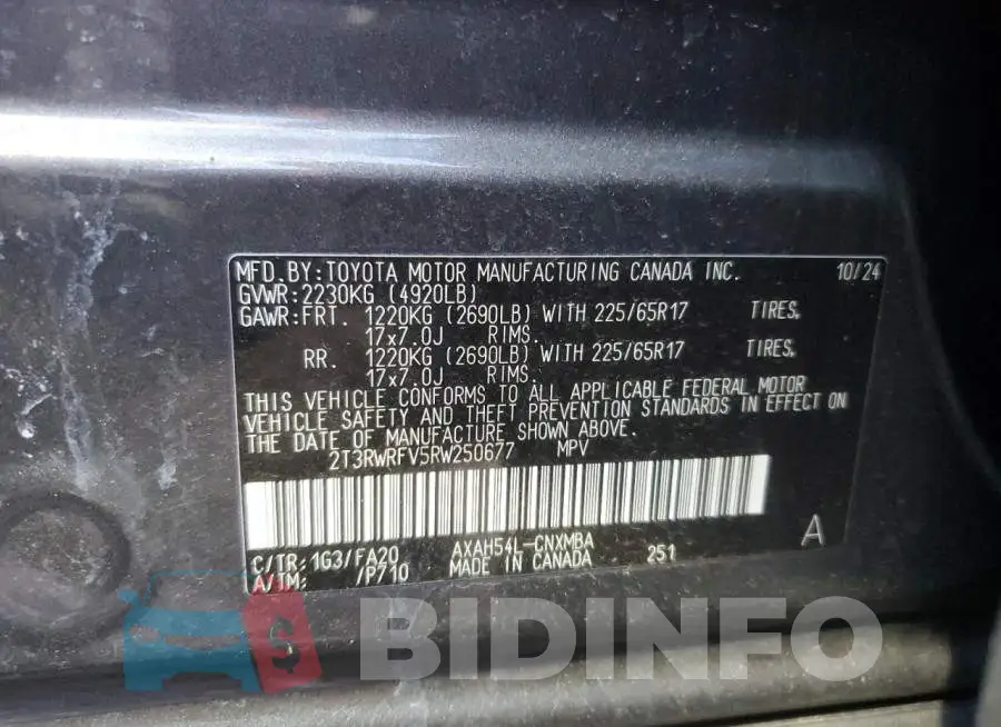 2T3RWRFV5RW250677 Photo# 13