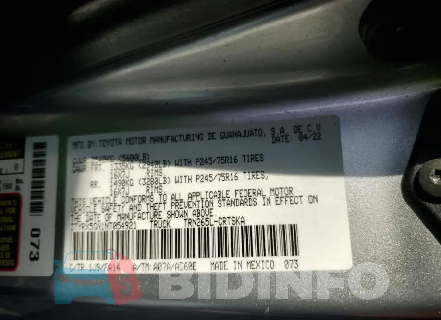 3TYRX5GN1NT054921 Photo# 12