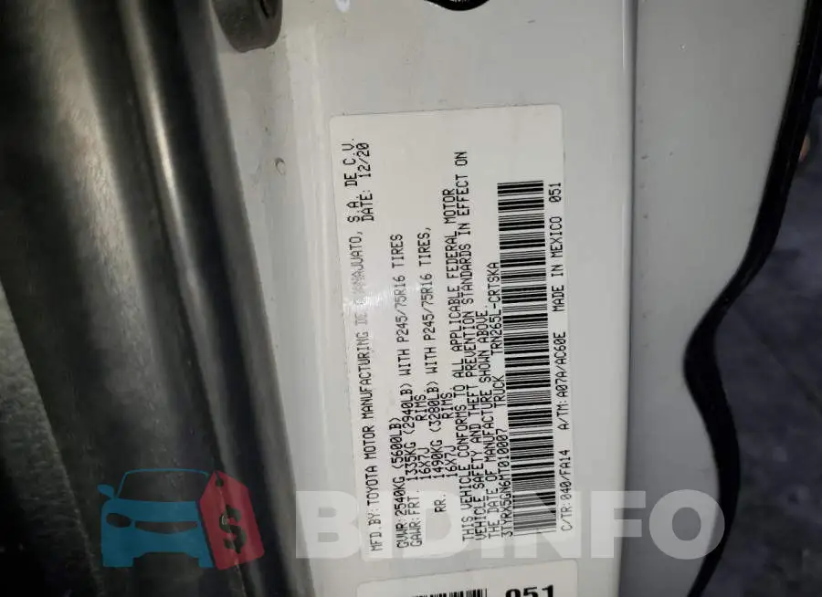 3TYRX5GN6MT010007 Photo# 12