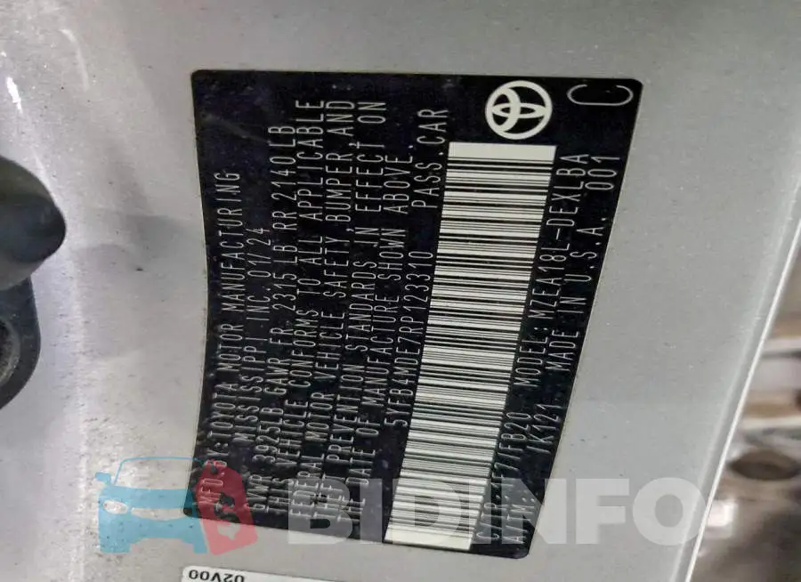 5YFB4MDE7RP123310 Photo# 12