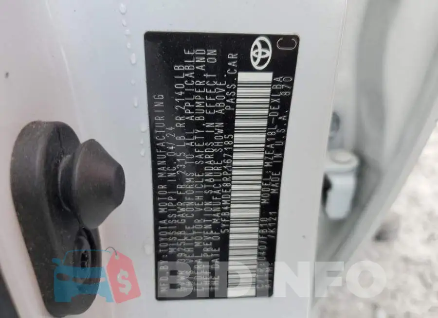 5YFB4MDE8RP167185 Photo# 12