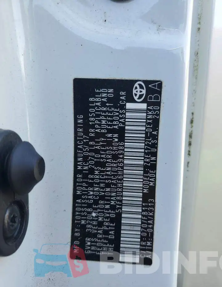5YFBURHE6HP694986 Photo# 12