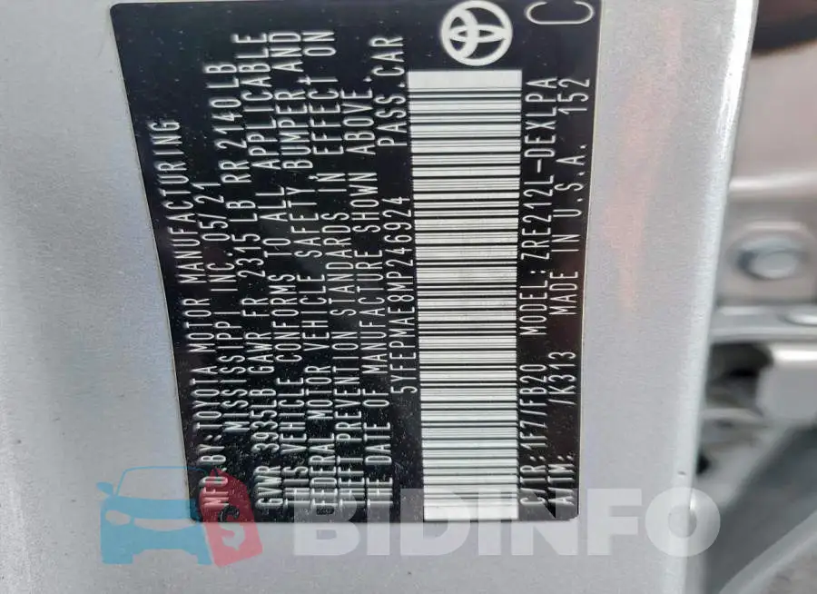 5YFEPMAE8MP246924 Photo# 13