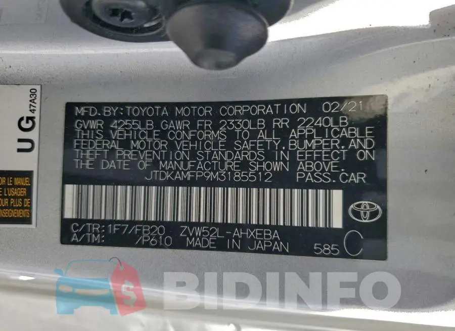 JTDKAMFP9M3185512 Photo# 12