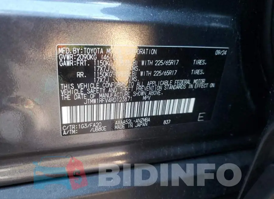 JTMW1RFV4RD123871 Photo# 14