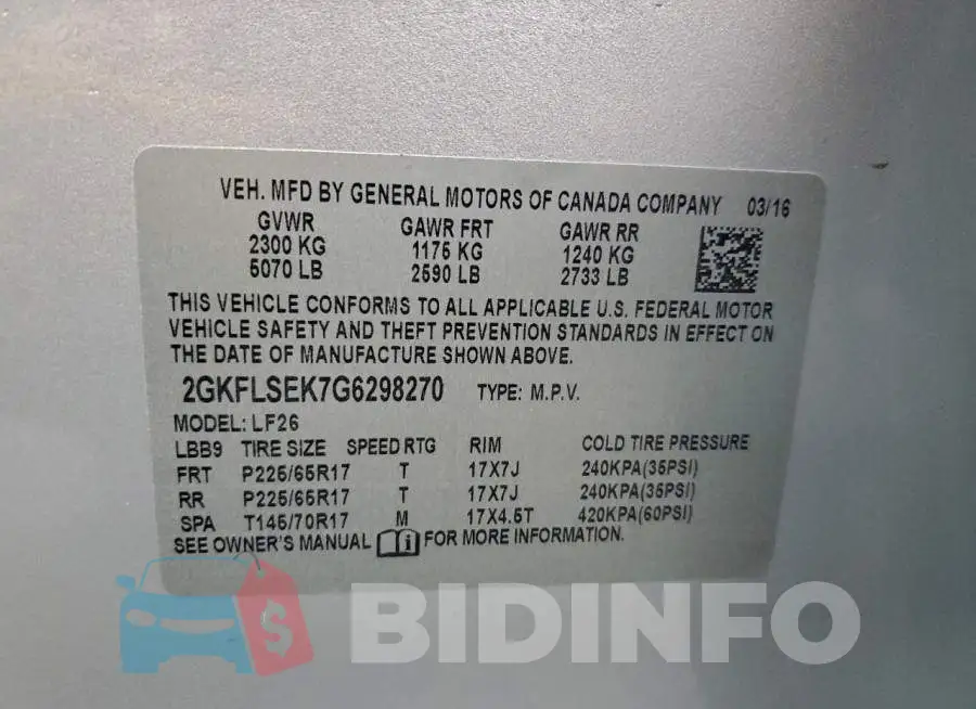 2GKFLSEK7G6298270 Photo# 13