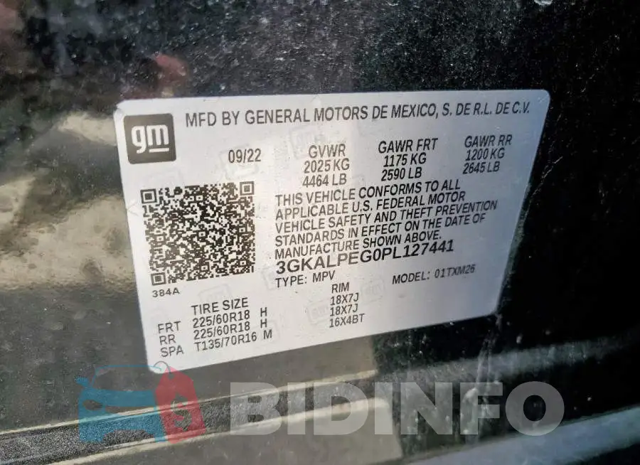 3GKALPEG0PL127441 Photo# 13