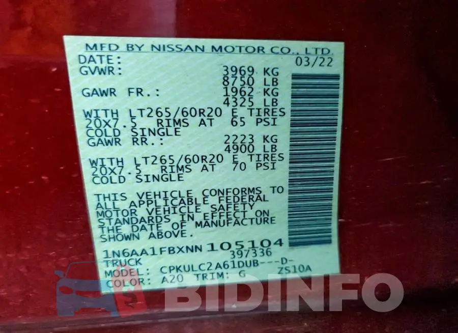 1N6AA1FBXNN105104 Photo# 13