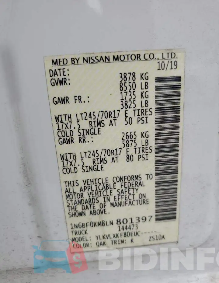 1N6BF0KM8LN801397 Photo# 14