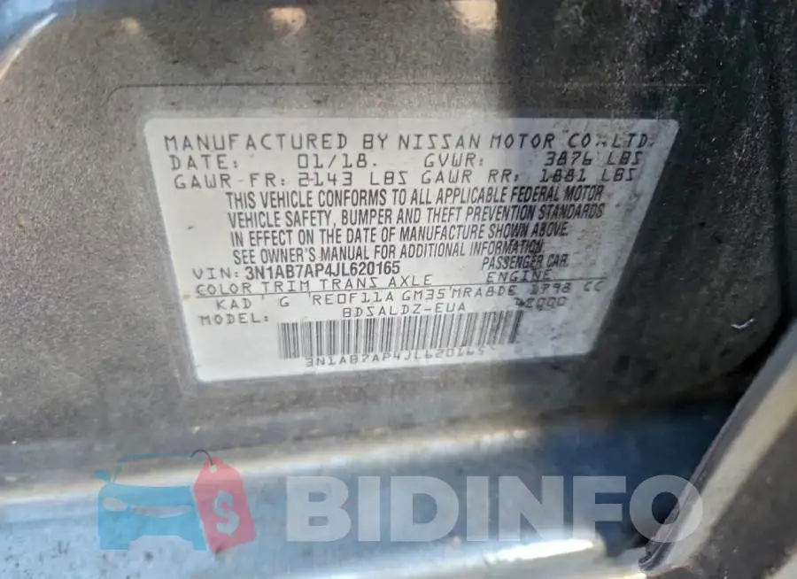 3N1AB7AP4JL620165 Photo# 12