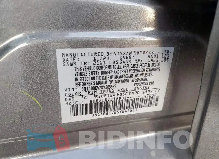 3N1AB8CV2SY265583 Photo# 13