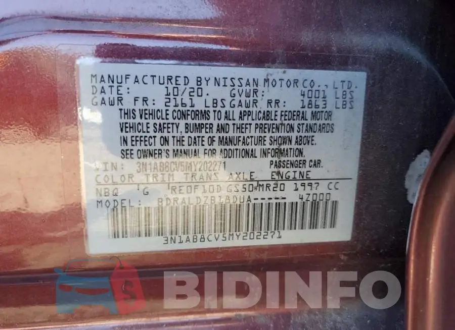 3N1AB8CV5MY202271 Photo# 12