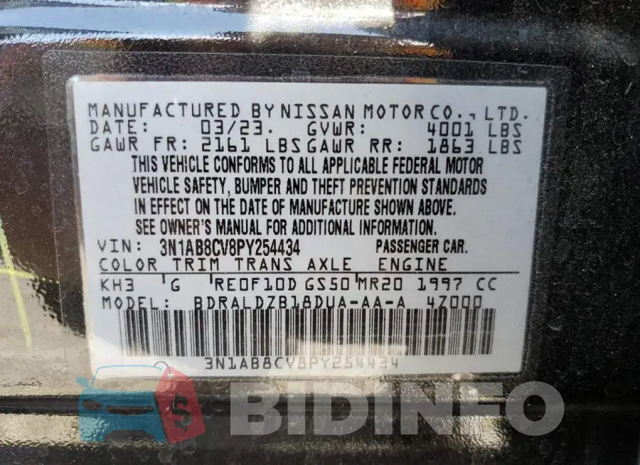 3N1AB8CV8PY254434 Photo# 12