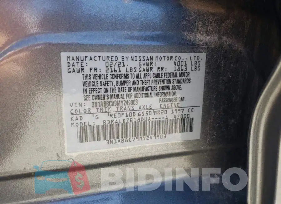 3N1AB8CV9MY249903 Photo# 12