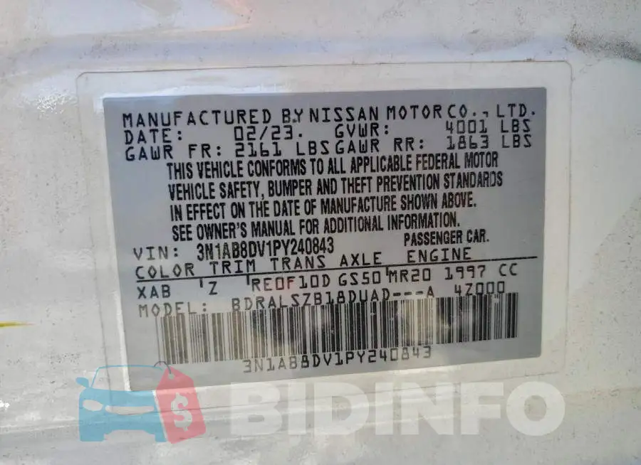3N1AB8DV1PY240843 Photo# 13