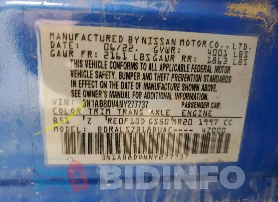 3N1AB8DV4NY277737 Photo# 12