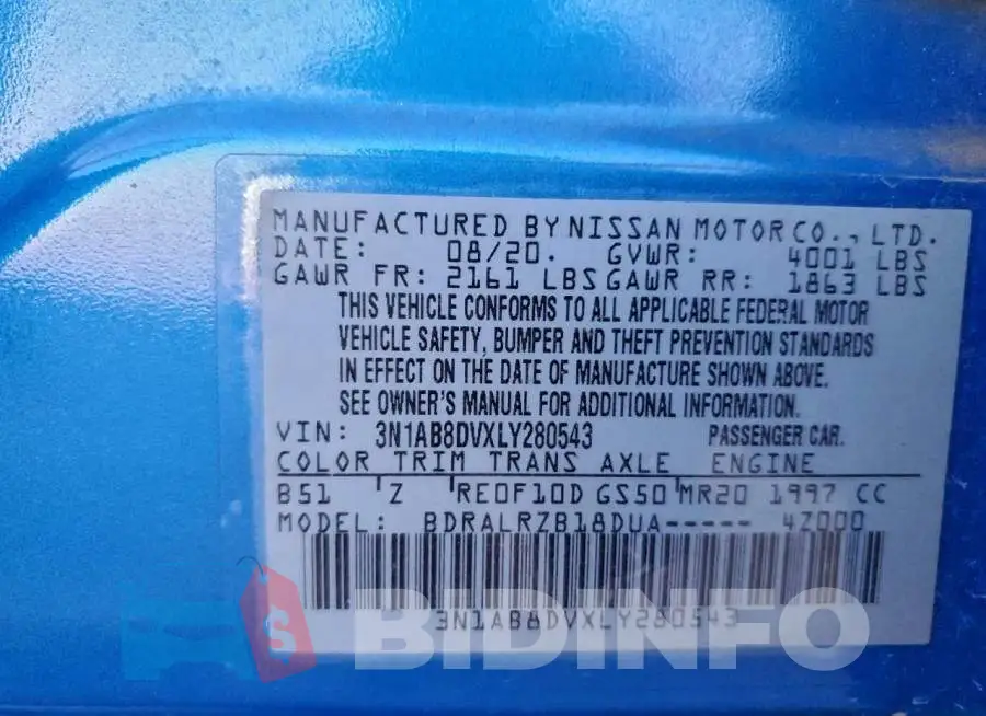 3N1AB8DVXLY280543 Photo# 13